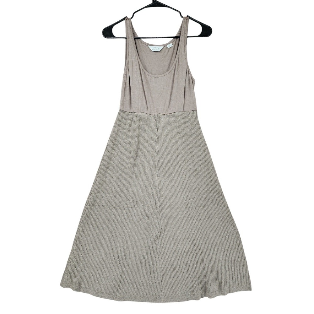 Seraphine Roll Neck A Line Dress 2‎ Women Leah Oatmeal Ribbed Maternity Nursing - Picture 3 of 13